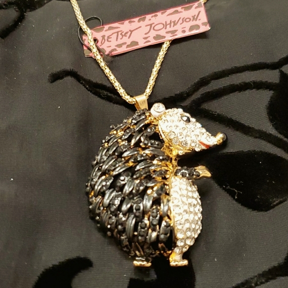 Betsey Johnson Jewelry - 2 for 30!!!!!  Betsey johnson black bling hedgehog